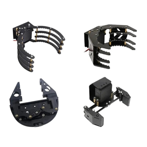 Dope Diy Robot Claw Gripper And Servo Bracket Mount Kit Featuring Tough Flexible 82mm Mechanical Arms with multiple angles.