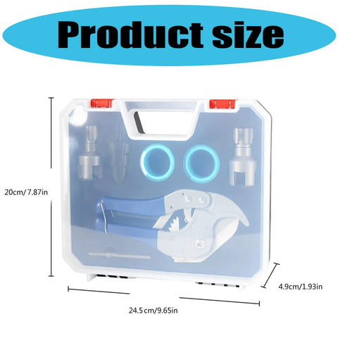 Heavy Duty Hexagonal Water Pipe Inner Hole Opener And Threader Tool For Electric Drill Repairs in plastic storage case.