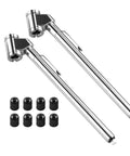 CZC AUTO Pencil Tire Pressure Gauge, dual-head chuck, stainless steel stems, 2-pack, 10-120 PSI, silver