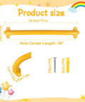 Dimensions of yellow handle from Six Colors 17.1 Inch Indoor Monkey Bars Handles Set 6 Pack Kid Friendly One Inch Diameter For Indoor Outdoor Playgrounds Climbing Frames Ceiling Grab Bars Wall Ladders Treehouses And Swing Sets