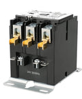 Front view of 3 Pole 24V AC 40A Heavy Duty HVAC Contactor for condenser and compressor replacement, UL Listed, for residential and commercial systems.