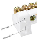 Close-up of Ten Position Terminal Block Connector Bar in a Single Row with High Bridge Design Solid Copper and Plastic Construction.
