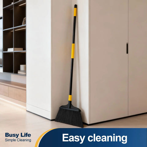 Heavy Duty Outdoor Broom With 54 Inch Reach For Courtyard Garage Lobby Mall Market Floors Pet Hair Debris Rubbish Clean All Purpose Indoor Outdoor Cleaning Tool