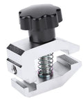 Heavy Duty Force Clamp And Jaw Clamp Plate For Pull Test And Tensile Tester, Smooth Jaw, Push Pull Fixture, 500N Max Load, Large Holding Power, A Real Workhorse For Testing Rubber, Cables, Paper, Plastic Films And Electrical Components, stainless steel clamp with spring and knurled knob