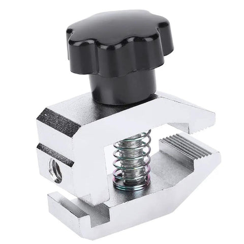 Heavy Duty Force Clamp And Jaw Clamp Plate For Pull Test And Tensile Tester, Smooth Jaw, Push Pull Fixture, 500N Max Load, Large Holding Power, A Real Workhorse For Testing Rubber, Cables, Paper, Plastic Films And Electrical Components, stainless steel clamp with spring and knurled knob