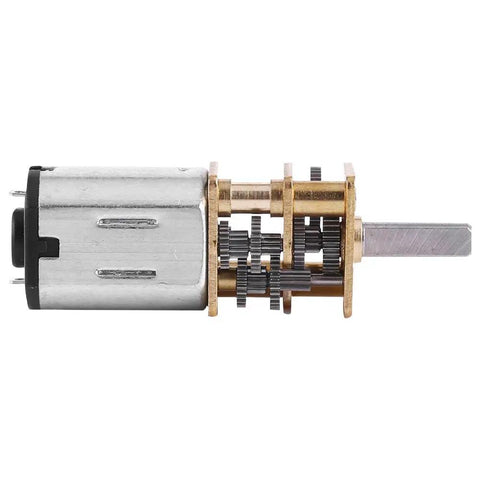 High Torque Full Metal Gears DC Gear Motor, 6V 3 Speed Reduction Box, showing metal casing and gear assembly.