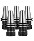Shop Ready Tool Holder Kit Featuring Tight Tolerance Er16 Plus Er32 Precision Collet Chucks Built For Rock Solid Cnc Milling And Lathe Workloads With Beefy Alloy Steel Construction, five CAT40 ER32 collet chucks.