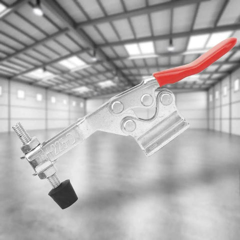Beefy Heavy Duty Horizontal Toggle Clamp With Galvanized Iron Construction for stable clamping in warehouse setting
