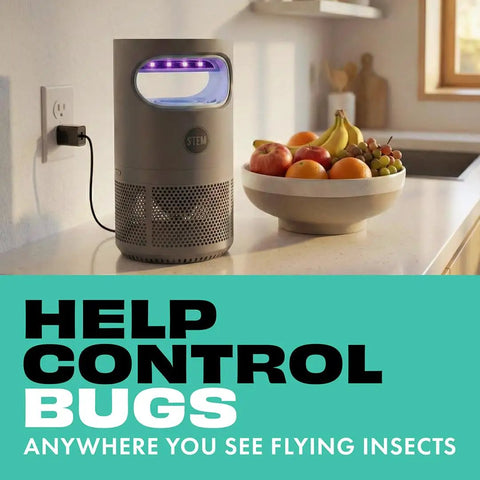 Indoor Bug Trap With Fan And UV Light That Attracts Mosquitoes Fruit Flies And House Flies Plug In Portable Insect Catcher