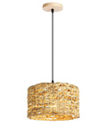 Natural Rattan Chandelier With Handwoven Wicker Pendant Light, Retro American Country Farmhouse Vibe, ceiling-mounted
