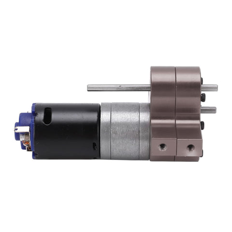 Side view of Beefy Metal Gearbox With 370 Motor For 1/16 Scale RC Military Truck, Upgraded High Torque Transmission With Smooth Shifts