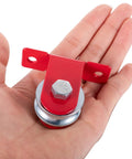 Heavy Duty Beefy Double Pulley Hoist System With 65 Feet Nylon Rope Ball Bearing Steel Pulleys Smooth Quiet Lift Perfect For Rope Cable And Wire Guidance Wall Or Ceiling Mount DIY Home Projects And Garage Setups, red steel pulley in hand