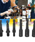 Six Piece Set With Quarter Inch Shank Double Ended Air Sockets in Chrome Molybdenum Steel for Furniture and Woodworking