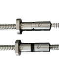 Heavy Duty C5 Machined DFU2510 Ball Screw With Double Nut Roller Ballscrew For CNC Machines, showcasing dual precision assemblies.