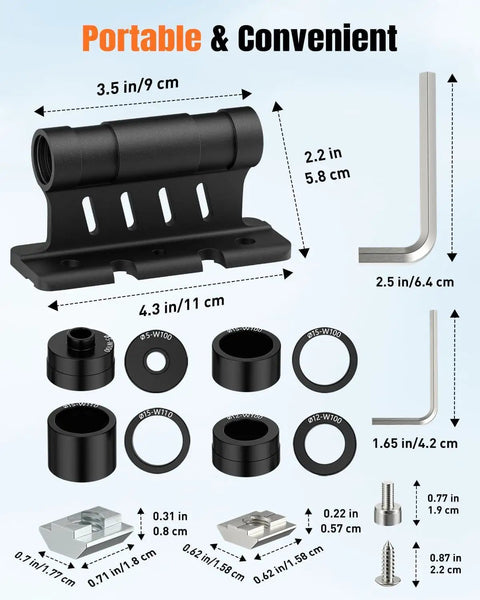 Heavy Duty Bike Fork Mount Block With Upgraded Aluminum Alloy Build 8 Cone Adapters for Front Fork Mount Includes Hardware