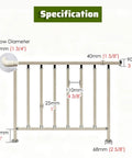Specifications for No Drills No Drama Drill Free Balcony Guardrail with dimensions and alloy frame details.