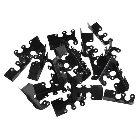 Beefy Metal Baseboard Corner Protectors Set of 6 Iron Skirting Guards in black finish