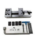 Rock Solid Modular Bench Vise For Cnc Milling Gt150a Gt150b heavy duty clamp with accessories and precision alignment features.