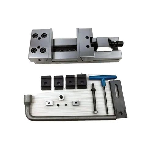 Rock Solid Modular Bench Vise For Cnc Milling Gt150a Gt150b heavy duty clamp with accessories and precision alignment features.