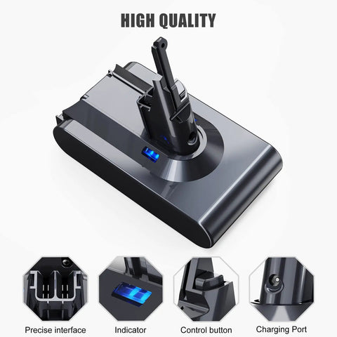 8000mAh Replacement Battery For Dyson V8 Vacuum Cleaner Series With Longer Run Time And Faster Charge Beefed Up Power For V8 Absolute