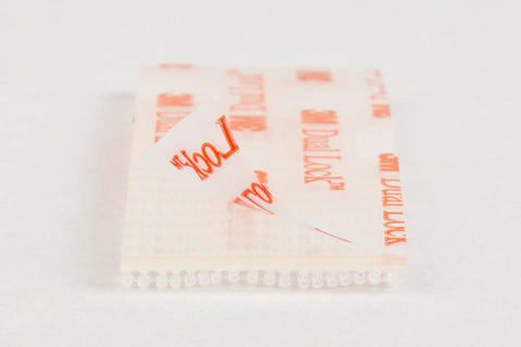 Extreme Interlocking Fasteners 4 Strips 1x3 Inches for Heavy Duty Bonding close-up showing Dual Lock technology and adhesive backing.