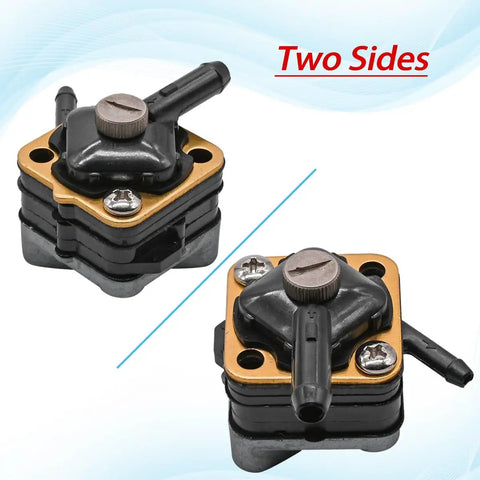 Two sides of Outboard Fuel Pump 18-7350 For Johnson Evinrude Sierra Mallory Seahorse Engines 6Hp 8Hp 9.9Hp 15Hp 1981 To 1992