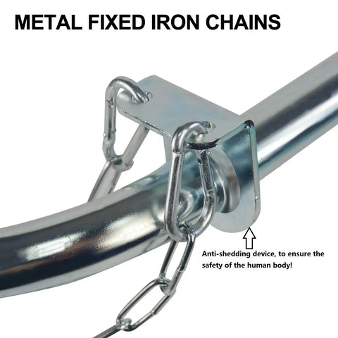 Pro Grade Ladder Stabilizer Brackets With Foam Elbows And Anti Shedding Device metal chain close-up, Type 1A 300 lb ANSI OSHA approved