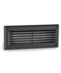 Endurance Louvered LED Brick Light 3000K Black Finish Die Cast Aluminum Exterior Glare Free Louvers For Even Light 120V Direct Wiring No Driver Needed IP66 Wet Location Rated For Indoor And Outdoor Use.