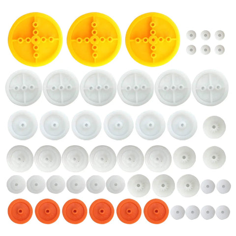 2mm Hole Plastic Belt Pulley Gear Set Modulus Bundle For DIY Robots RC Cars Toy Planes And Models Dope Belt And Pulleys Kit With 6mm To 36mm Pulleys And 20mm To 45mm Belts Easy Install For Makers