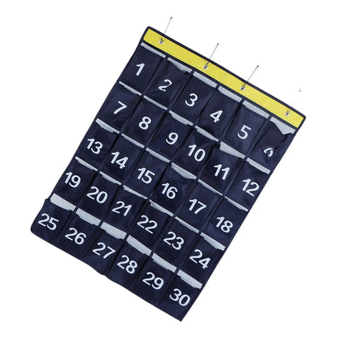 Slick Heavy Duty 30 Pocket Wall Hanging Storage Bag Oxford Cloth Organizer with numbered pockets for easy organization.