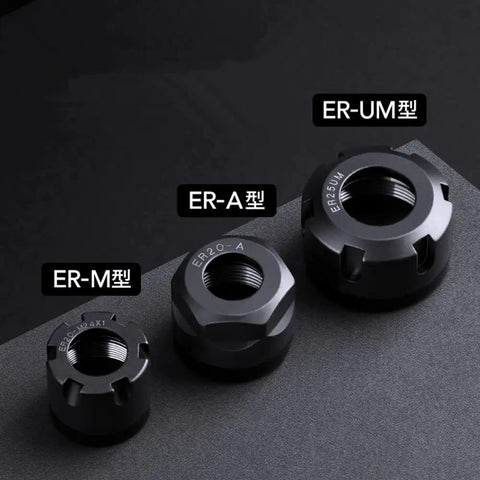 Heavy Duty ER Collet Nut For CNC Lathe And Milling Cutter Router Bit Holder M A UM Type Fits ER8-ER40 With ER11M Precision Use