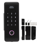 Biometric Door Lock With No Keys Needed And Four Easy Unlock Methods Fingerprint Password IC Card Or Keypad Plus Remote Unlock Black