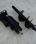 Post Hole Digger Auger Drill Attachment For Mini Excavator 0.8 To 1.5 Ton, 200 To 300 mm Diameter two hydraulic hoses visible