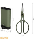 Indoor Plant Snips With Storage Caddy Pro Grade 6 Inch Plant Pruning Shears With Forged Stainless Steel Blades for Clean Cuts.