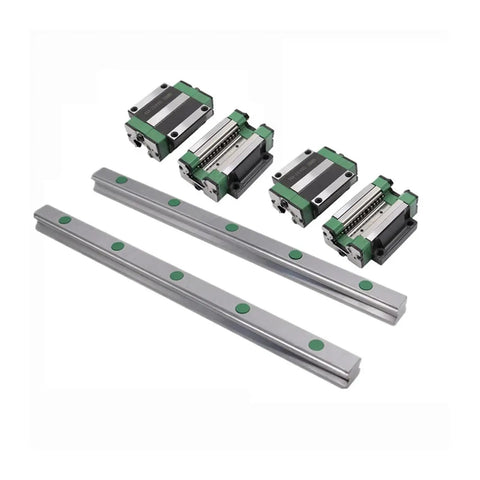 Smooth High Precision Linear Guide Rail Kit With Two 650mm HGR25 Rails And Four HGH25CA Blocks For Stable Motion Easy Install No Maintenance, two rails and four blocks