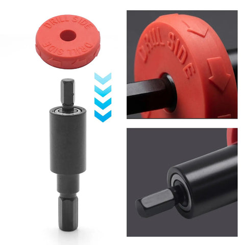 Electric Start Drill Bit Jump Starter Adapter For Troy-Bilt And Craftsman, No Pull Start, Just Push A Button, Easy Start For Lawn Mowers And Handheld Power Equipment, Replacement For Speed Start Bits, red metal drill adapter