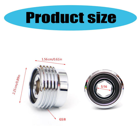 Din to Yoke Tank Valve Adapter for Scuba Cylinders, Pro Grade Stainless Steel Regulator Converter, size dimensions