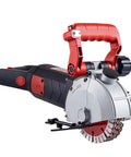 Heavy Duty Electric Wall Chaser Concrete Slotter With Adjustable Depth And Width 125 Mm Blade, designed for precise channeling in masonry.