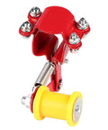 Upgrade Your Ride Heavy Duty Motorcycle Chain Guide Tensioner Adjuster Bolt On Roller Kit For Universal Fitment Go Kart Pulley System Red Color Perfect Street Or Track Modification red steel chain tensioner with yellow roller