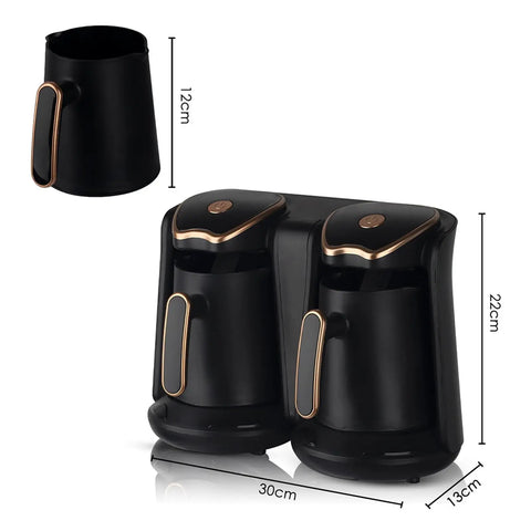 Electric Turkish Coffee Maker 1200W Portable Brewer Delivers 8 Cups Of Rich Turkish Coffee With Anti Overflow And Anti Dry Burn Safety