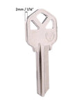Uncut Brass Key Blanks 10 Pack For KW1 Lock Types Pro Grade Durable Copper Core Blank Keys For Residential Commercial And Automotive Use