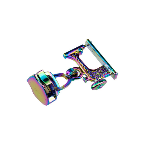 Dang Durable Rainbow Zipper Sliders 4 Pack Size 5 Metal Replacement Pull Tabs For Sewing Machines No Fuss Fix Electroplated Finish Crafting accessory.