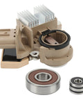 Heavy Duty Alternator Rebuild Kit With Aluminum Alloy Voltage Regulator And Replacement Brushes For Nissan Murano Quest Altima Maxima, includes aluminum case and replacement bearings.