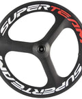 700C Carbon Clincher Front Wheel With 70mm Tri Spoke Deep Rim 23mm Width Matte 3K Finish Toray T700 Carbon Fiber Lightweight