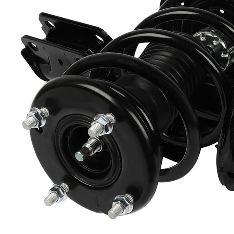Close-up of Premium Complete Front Strut Assembly With Shocks For Ford Explorer 2013 2014 2015 2016 2017 2018 2019 172730 172729 FWD Ready To Install And Ride Smooth showing mounting bolts