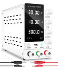 DC Power Supply Variable Output 32V 6A And 30V 10A Regulated Switching Power Source With 4 Digit LED Display, knobs and cables