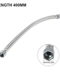 Heavy Duty Stainless Steel Air Compressor Intake Pipe With Check Valve For Oil Free Rigs Slick M14 M19 Thread 400mm length