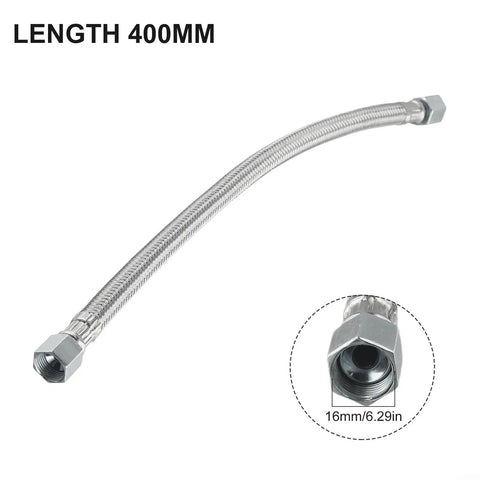 Heavy Duty Stainless Steel Air Compressor Intake Pipe With Check Valve For Oil Free Rigs Slick M14 M19 Thread 400mm length