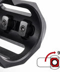 Mlok Rail T Nut Replacement Screws 10 Pack Kit With Self Locking Thread Pads, close-up of mounting detail on tactical accessory.