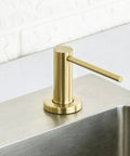 Champagne Gold Stainless Steel Soap Dispenser With Built In Bottle Countertop Pump for Kitchen or Bathroom on stainless steel sink